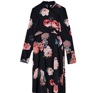 ZARA Floral Printed Midi Dress
